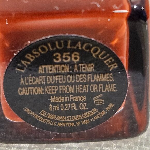 Lancome LAbsolu Lacquer Lipstick Lip Gloss 356 Rose Fugace New NO Box France - Picture 5 of 5